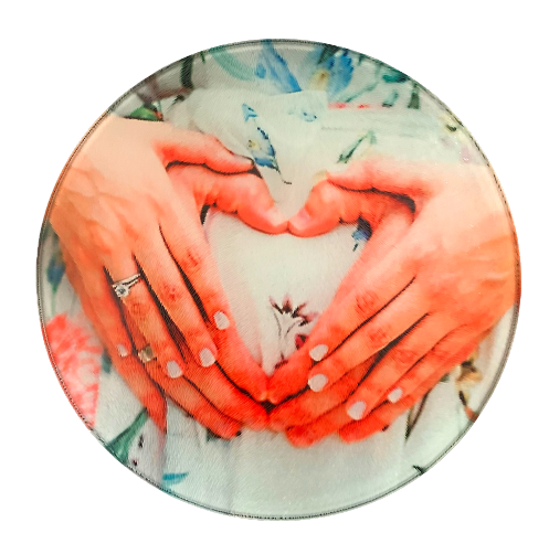 Glass Cutting Board - 8" Round